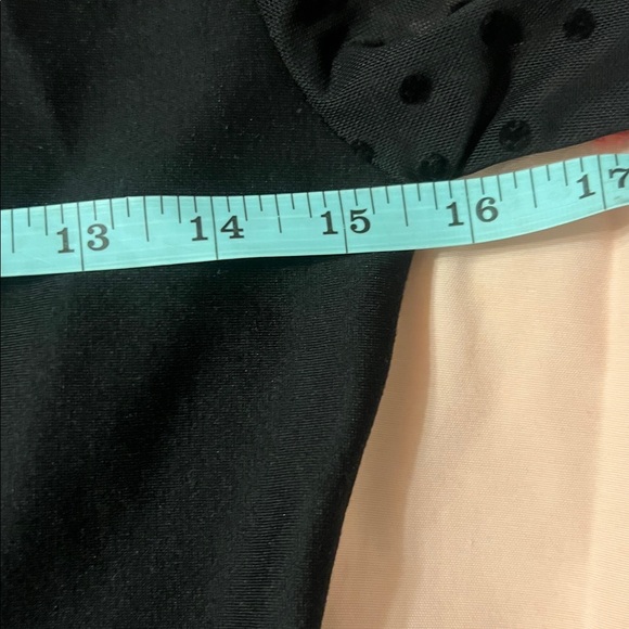 NWT Fashion Nova Come My Way Black Midi Dress Size M Sheer Sleeve Polka Dot - Picture 8 of 16